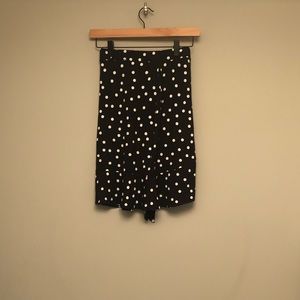 ASOS Black and White Polka Dot Midi Skirt